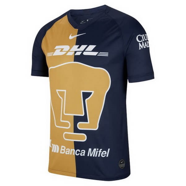 Tailandia Camiseta UNAM Pumas Replica Tercera Ropa 2019/20 Amarillo Azul